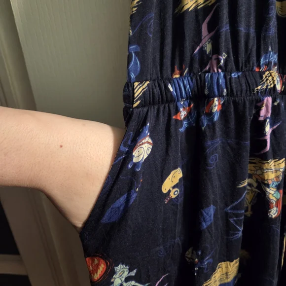 NWT Torrid Nightmare Before Christmas Button Front Sleeveless Romper- Size 3x - Picture 8 of 10